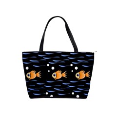 Fish Pattern Shoulder Handbags by Valentinaart