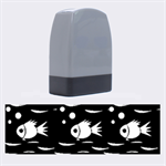 Fish pattern Name Stamps 1.4 x0.5  Stamp