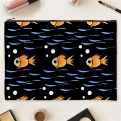 Fish Pattern Cosmetic Bag (xxxl)  by Valentinaart