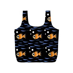 Fish Pattern Full Print Recycle Bags (s)  by Valentinaart