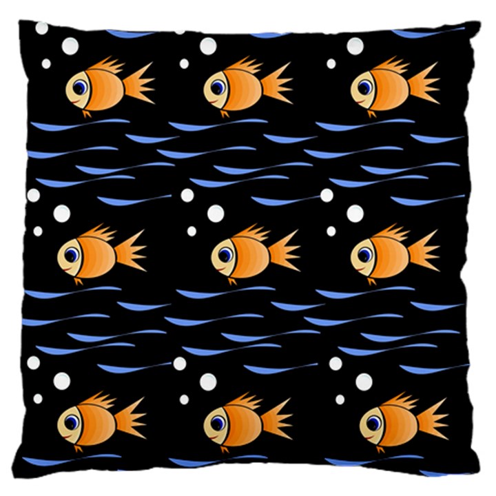 Fish pattern Standard Flano Cushion Case (One Side)