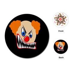 Evil Clown Playing Cards (round)  by Valentinaart