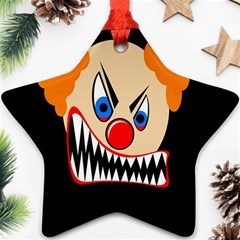 Evil Clown Star Ornament (two Sides)  by Valentinaart