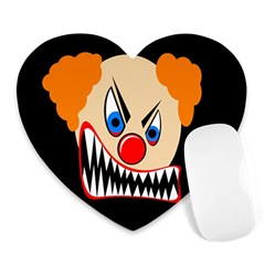 Evil Clown Heart Mousepads by Valentinaart