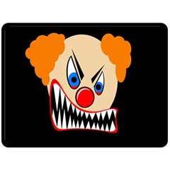 Evil Clown Fleece Blanket (large)  by Valentinaart