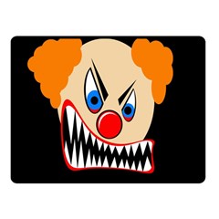 Evil Clown Fleece Blanket (small) by Valentinaart