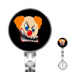 Evil Clown Stainless Steel Nurses Watch by Valentinaart