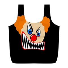 Evil Clown Full Print Recycle Bags (l)  by Valentinaart