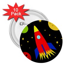 Spaceship 2 25  Buttons (10 Pack)  by Valentinaart