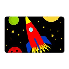 Spaceship Magnet (rectangular) by Valentinaart