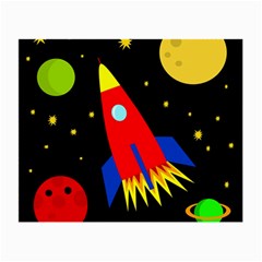 Spaceship Small Glasses Cloth (2-side) by Valentinaart