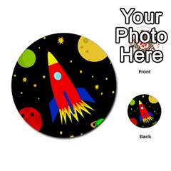 Spaceship Multi-purpose Cards (round)  by Valentinaart