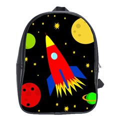 Spaceship School Bags(large)  by Valentinaart