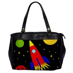 Spaceship Office Handbags by Valentinaart