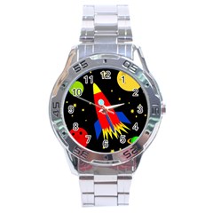 Spaceship Stainless Steel Analogue Watch by Valentinaart