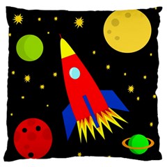 Spaceship Large Flano Cushion Case (one Side) by Valentinaart