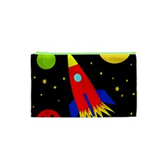 Spaceship Cosmetic Bag (xs) by Valentinaart