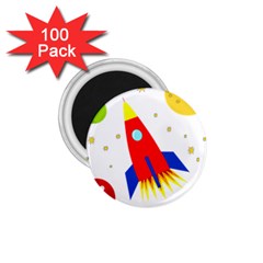 Transparent Spaceship 1 75  Magnets (100 Pack)  by Valentinaart