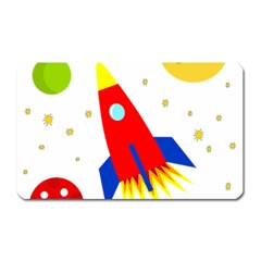 Transparent Spaceship Magnet (rectangular) by Valentinaart