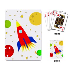 Transparent Spaceship Playing Card by Valentinaart