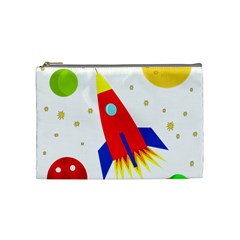 Transparent Spaceship Cosmetic Bag (medium)  by Valentinaart