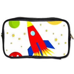 Transparent Spaceship Toiletries Bags by Valentinaart