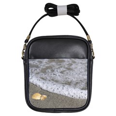 Seashells In The Waves Girls Sling Bags by PhotoThisxyz