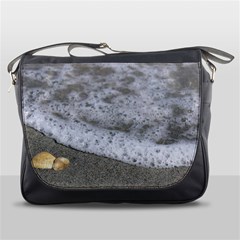 Seashells In The Waves Messenger Bags by PhotoThisxyz