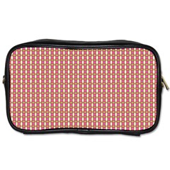 Mod Pink Green Pattern Toiletries Bags