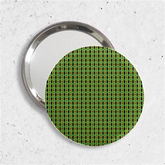 Mod Green Orange Pattern 2 25  Handbag Mirrors