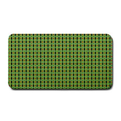 Mod Green Orange Pattern Medium Bar Mats by BrightVibesDesign