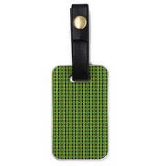 Mod Green Orange Pattern Luggage Tags (one Side) 