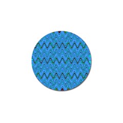 Blue Wavy Squiggles Golf Ball Marker (4 Pack) by BrightVibesDesign