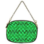 Green Wavy Squiggles Chain Purses (Two Sides)  Front