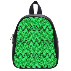 Green Wavy Squiggles School Bags (small) 