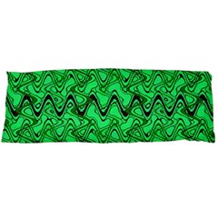 Green Wavy Squiggles Body Pillow Case (dakimakura)