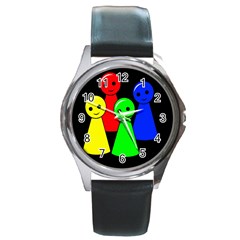 Don t Get Angry Round Metal Watch by Valentinaart