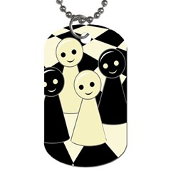 Chess Pieces Dog Tag (two Sides) by Valentinaart