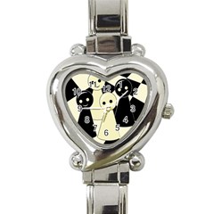 Chess Pieces Heart Italian Charm Watch by Valentinaart