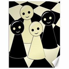 Chess Pieces Canvas 12  X 16   by Valentinaart