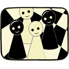 Chess Pieces Fleece Blanket (mini) by Valentinaart