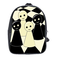 Chess Pieces School Bags(large)  by Valentinaart