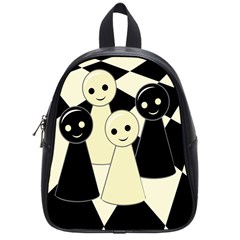 Chess Pieces School Bags (small)  by Valentinaart