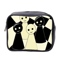 Chess Pieces Mini Toiletries Bag 2-side by Valentinaart