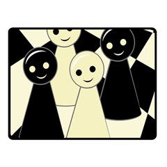 Chess Pieces Fleece Blanket (small) by Valentinaart