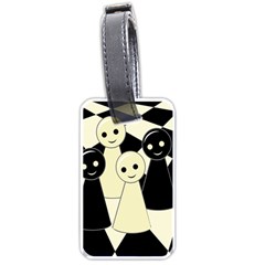 Chess Pieces Luggage Tags (one Side)  by Valentinaart