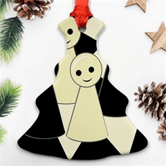 Chess Pieces Christmas Tree Ornament (2 Sides) by Valentinaart