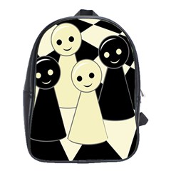 Chess Pieces School Bags (xl)  by Valentinaart