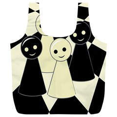 Chess Pieces Full Print Recycle Bags (l)  by Valentinaart