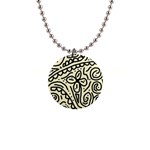 Artistic abstraction Button Necklaces Front